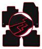 Velour Floor Mats with Red Edge For: Renault Koleos I SUV (2007-2016)