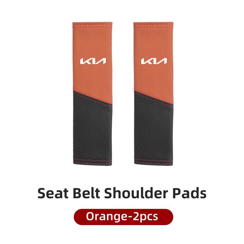 Car Seat Belt Suede Carbon Fiber Safety Belt Shoulder Covers For KIA K5 K2 Optima Soul Spectra Niro Cadenza Sephia Carens