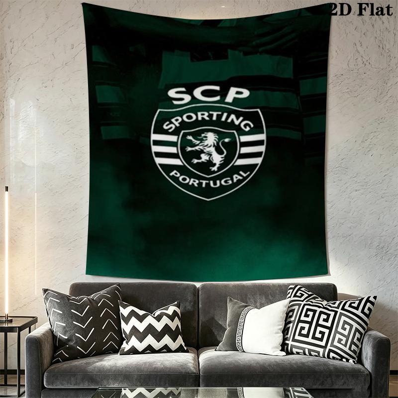 Sporting CP Wall Tapestry Aesthetic Wall Hanging Printed Fabric Blanket Decorative Tapestries for Bedroom Living Room Home Decor