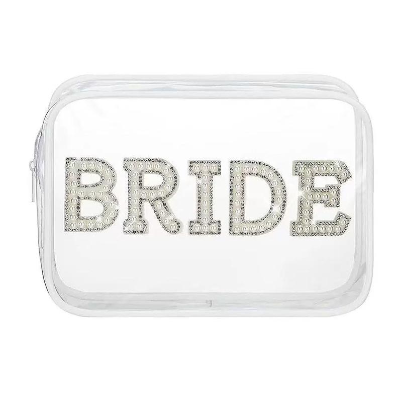 

Transparent Bridal Makeup Bag Single Party Wedding Bride Shower Cross-Border Pvc Storage Organizer For Women Home Use A