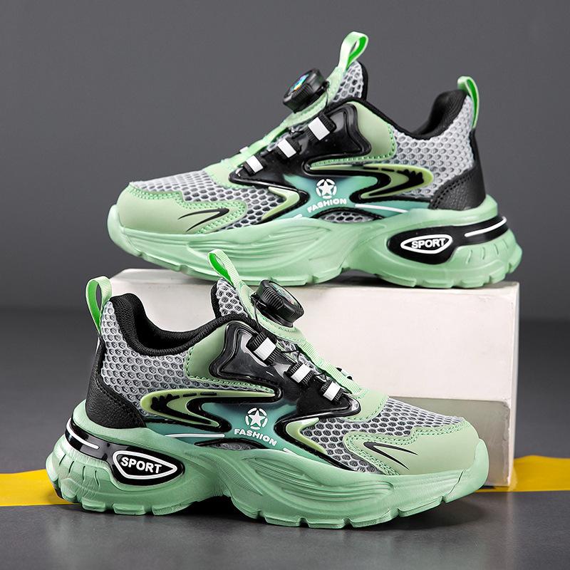Boys' summer single net dad shoes breathable and lightweight sports shoes middle and large children's primary school physical education shoes