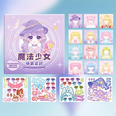 12 Count Princess Face Sticker Craft for Kids Birthday Activities