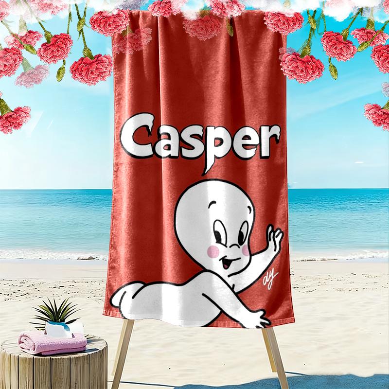 Casper Print Beach Towel, Large Soft Quick Dry Towel for Beach Camping Swimming