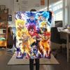 1pz Coperta in Flanella con Stampa Son Goku, Alta Qualità per Tutte le Stagioni, Decorazione per la Casa, Calore e Comfort, Perfetta per Regali di Natale
