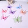 50Pcs 3D Organza Fabric Butterfly Appliques Jelly Color Translucent Chiffon Butterfly Embroidered Patches Double-layer