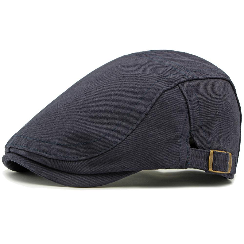 HT4813 Mens Berets Women Classic Solid Plain Artist Painter Beret Hat Adjustable Ivy Flat Cap 100% Cotton Male Female Beret Cap