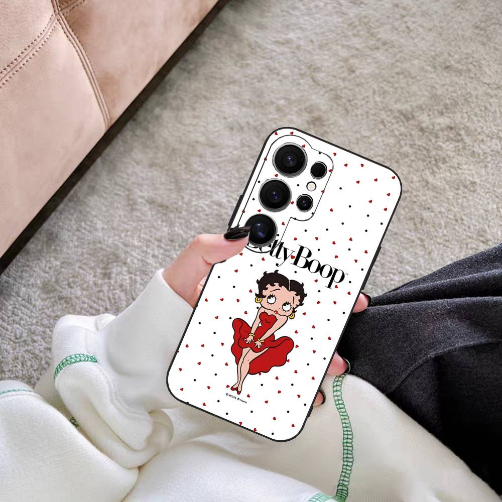B-Betty-Cute-Boop Phone Case For Samsung S 24 Fe 25 Ultra Plus 20 Lite 21 30 22 23 24 22 Ultra 5G Fundas