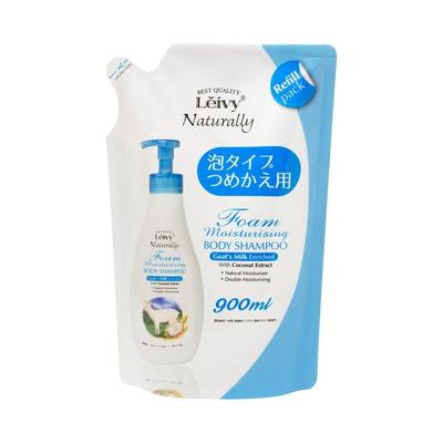 Leivy Schaum Körper Nachfüllshampoo, Ziegenmilch, (900ml)