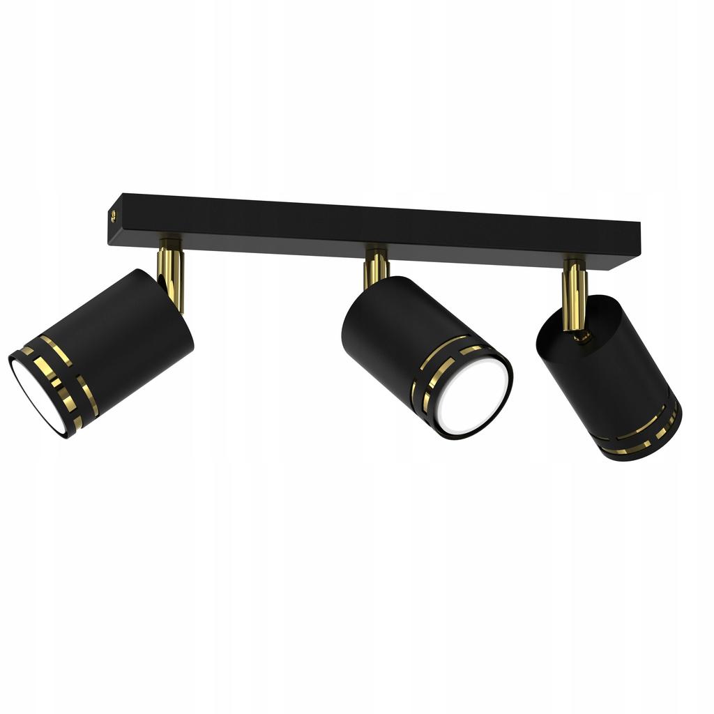Plafon sufitowy czarny złoty ruchomy led gu10 polska lampa spot reflektor
