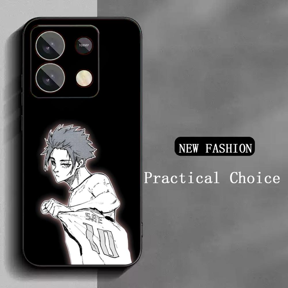 Sae itoshi cooles Anime-Mann-Muster Handyhülle Für Redmi Note 14 13 12 11 Pro Plus S 5G 14C A3 Weiche Schwarze Handyhülle