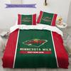 Minnesota Wild Pattern Bedding Set Quilt Cover Pillowcase Home Decor Gift (1 * Duvet Cover + 2 * Pillowcase, Without Core)