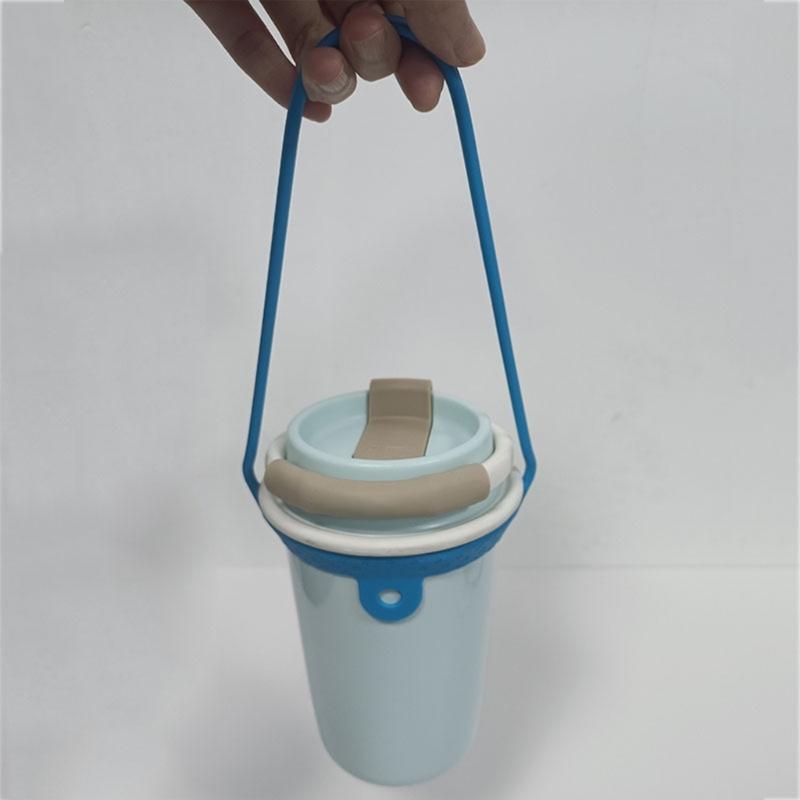 Silicone Cup Handle Silicone Water Bottle Handle Silicone Cup Sleeve Portable Drink Holder for Office School Outdoor Use