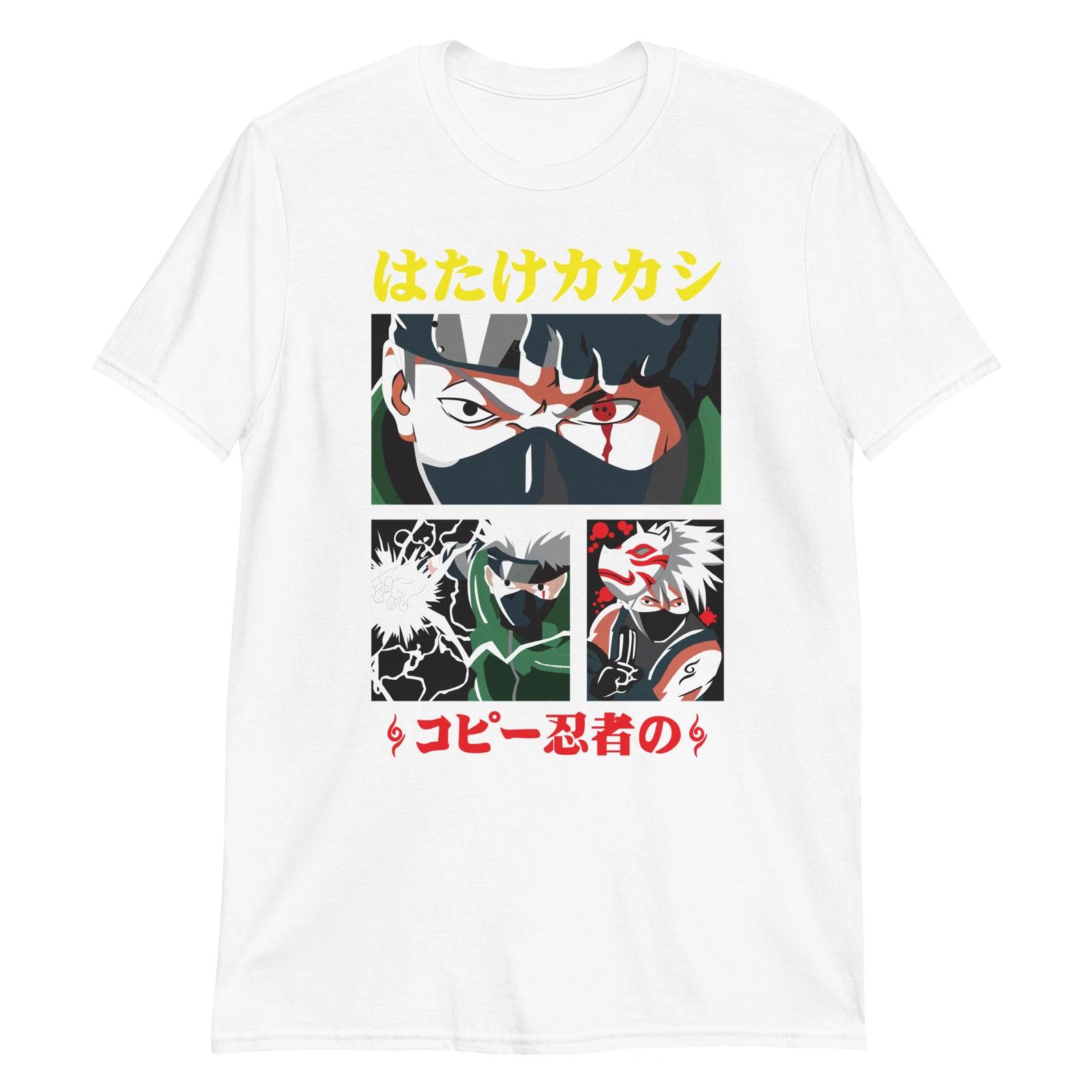Kakashi Anime Manga Unisex T-Shirt, Cartoon Hentai Japanese Kanji Comic XXXXL