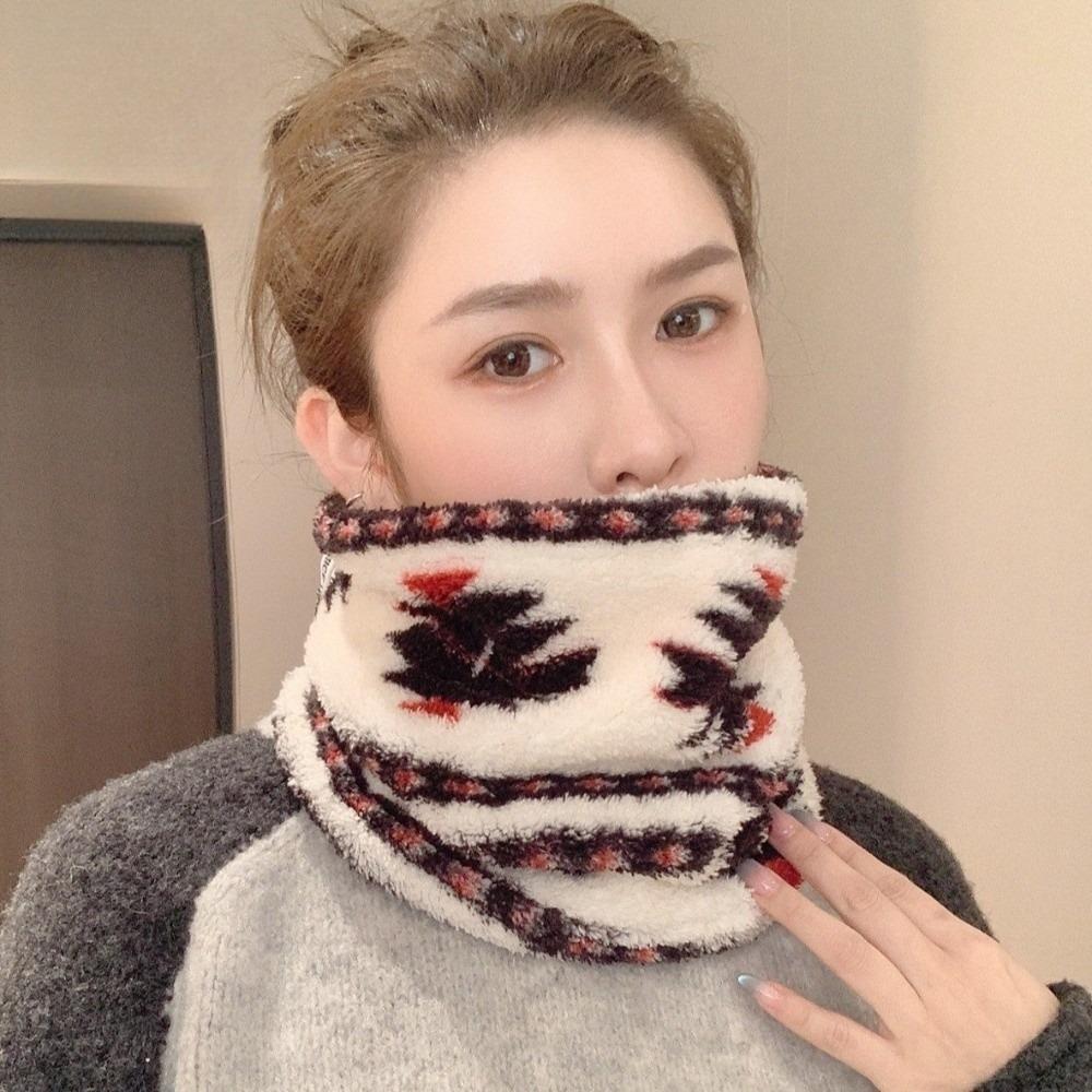 

New Winter Scarf Thicken Neck Protection Warm Ring Scarf Leopard print Anti-Cold Winter Hat Outdoor