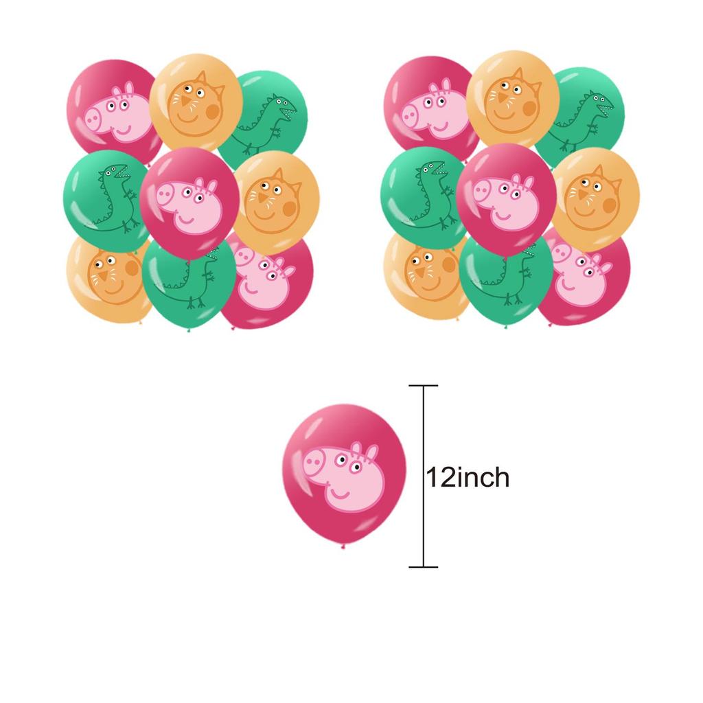 Peppa Pig Holiday Birthday Scene Decoration Banner & Balloons Set