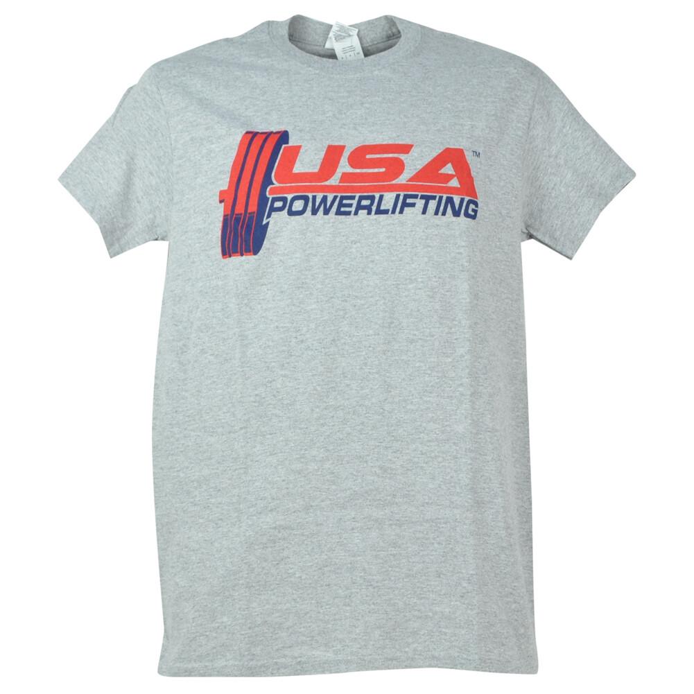 Unisex shirt Cotton Oversize Large Size USA Powerlifting Weight Gym Gray Short Sleeve Crew Neck Tshirt Tee Mens