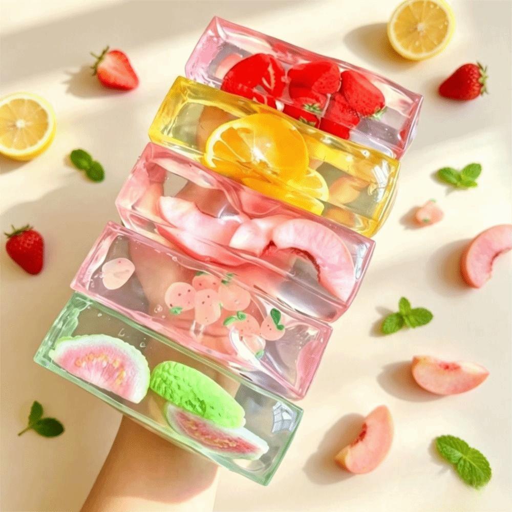 Langsam rückfederndes Frucht-Slushy-Quetschspielzeug, weiches, knackendes Quetschspielzeug, Schreibtischdekoration