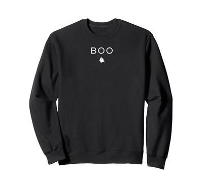 BOO Ghost Halloween Minimalist Design Funny Trick or Treat Sweatshirt