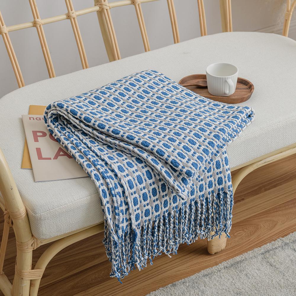 Knitted Blanket for Bed Sofa TV Air Conditioner Office Nap Travel Throw Blankets Bedspread for Bed Soft Decor Sofa Blankets