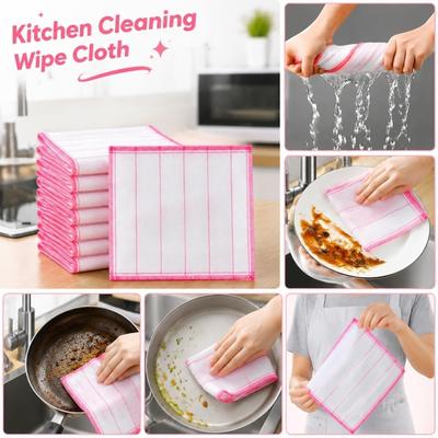 Kitchen Cleaning Dish Cloth Multi-Purpose Absorbent Durable Scrubbing Towel for Household and Commercial Use