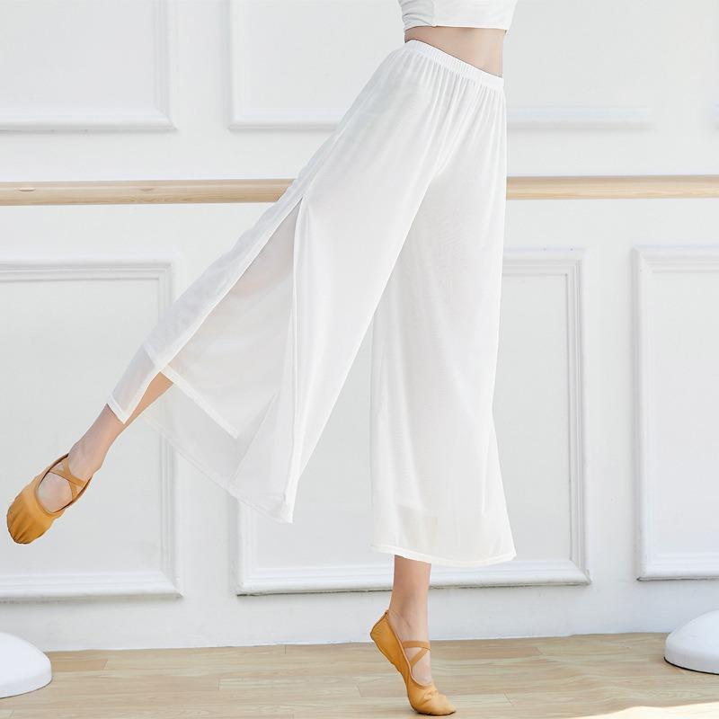 

Fashion Pants Sport Pants Fitness Pant Wide Leg Pants Double Layers Mesh Dance Adult Long Women Clothing S