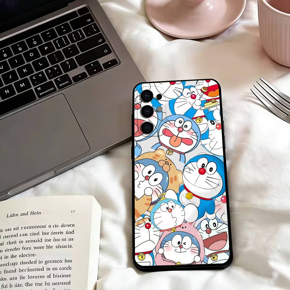 Cute d-Doraemons Cats Poster Phone Case For Samsung S25,S24,S21,S22,S23,S30,Ultra,S20,Plus,Fe,Lite,Note,10,Black Cover