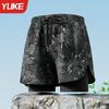 Mens Double-Layered Board Shorts Swim Trunks Beach Swimming Surfing Quick-Dry Anti-Chafe Athletic Swimwear