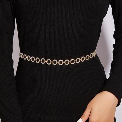 Luxuriöser Damen Taillenkettengürtel Vintage Körperschmuck Kleiderdekorationen Ketten Taillenband Kettengürtel Gürtel Büro Dame Gürtel