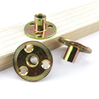 5Pcs/set Nut Fastener Lock Nuts Metal Tee Furniture Nuts Screw Three-hole Locking Flange Nut