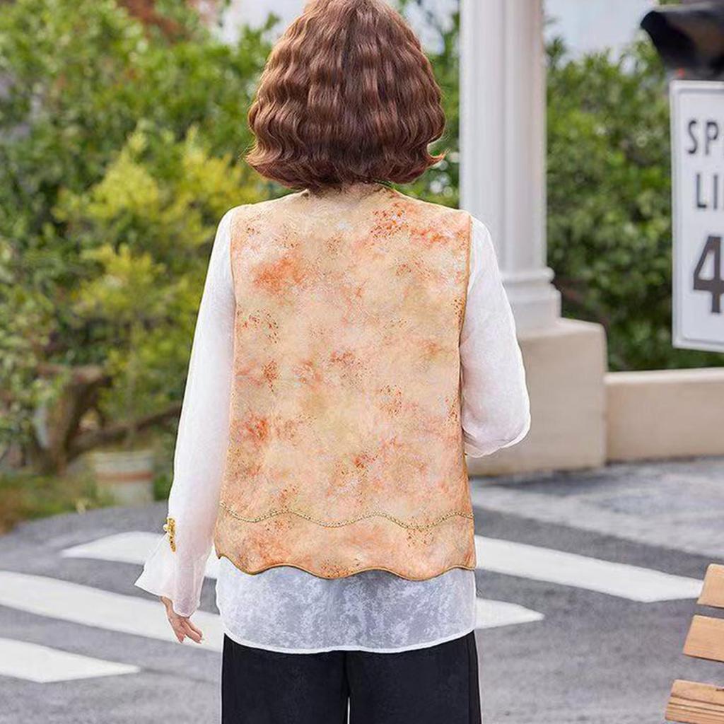 Elegant Floral Embroidery Vest for Women