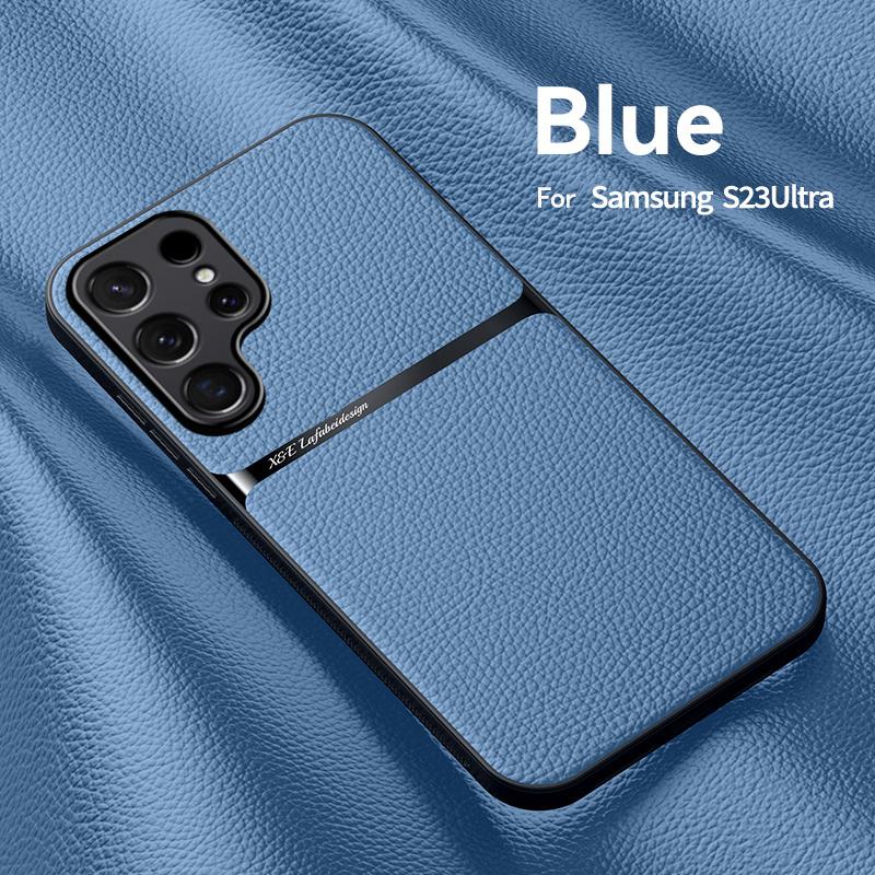 Leather Magnetic Case For Samsung Galaxy S24 S23 S22 S21 Ultra Plus FE A52 A52S A53 A54 A55 A34 A35 A25 M34 Silicone Soft Cover