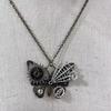 Punk Butterfly Pendant Necklace Metal Charm Aesthetic Jewelry Vintage Clavicle Chain