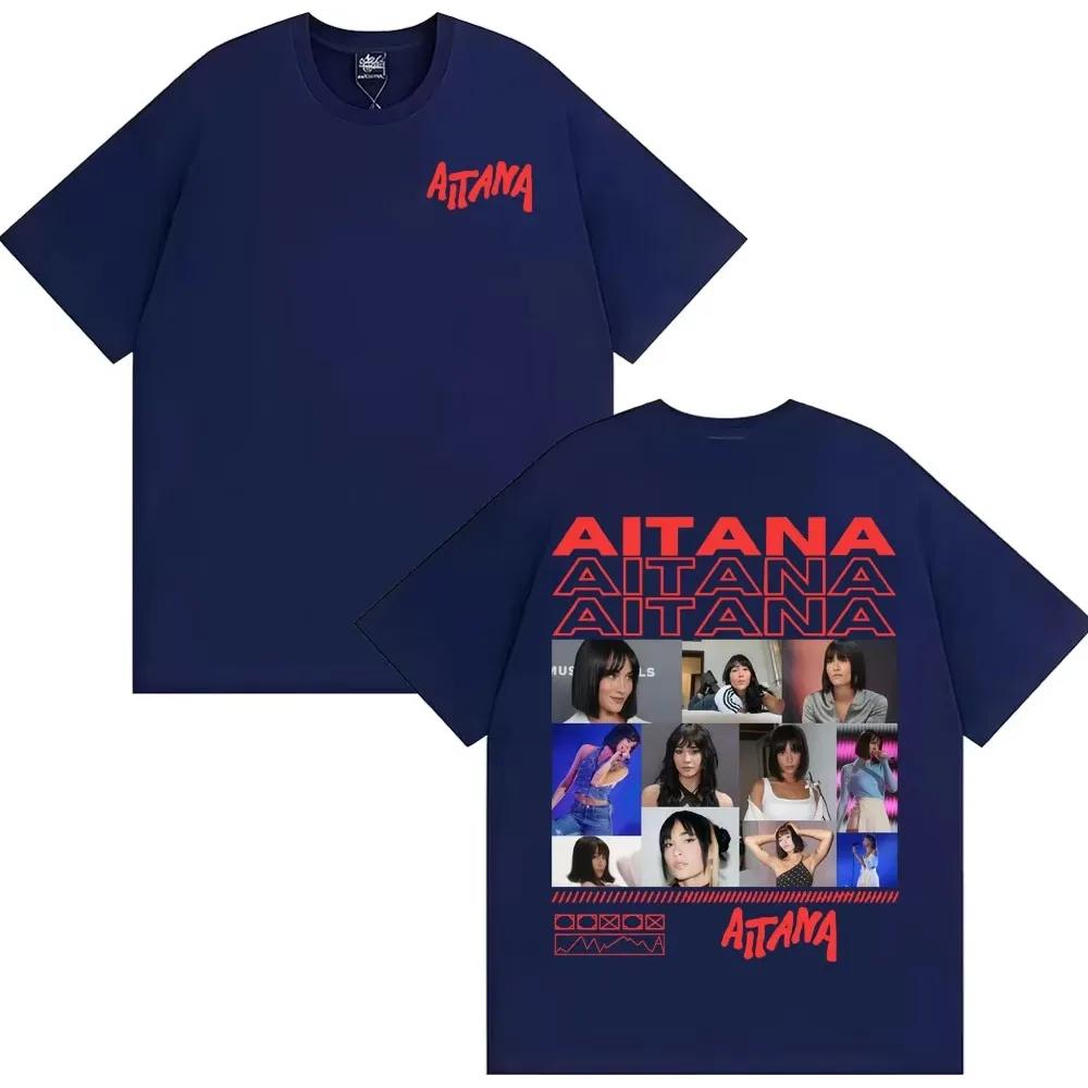 Singer Aitana Album Tour 2026 Merch T Shirt Fashion Aesthetic Short Sleeve T-shirt Men Women's Cotton Casual T-shirts Streetwear