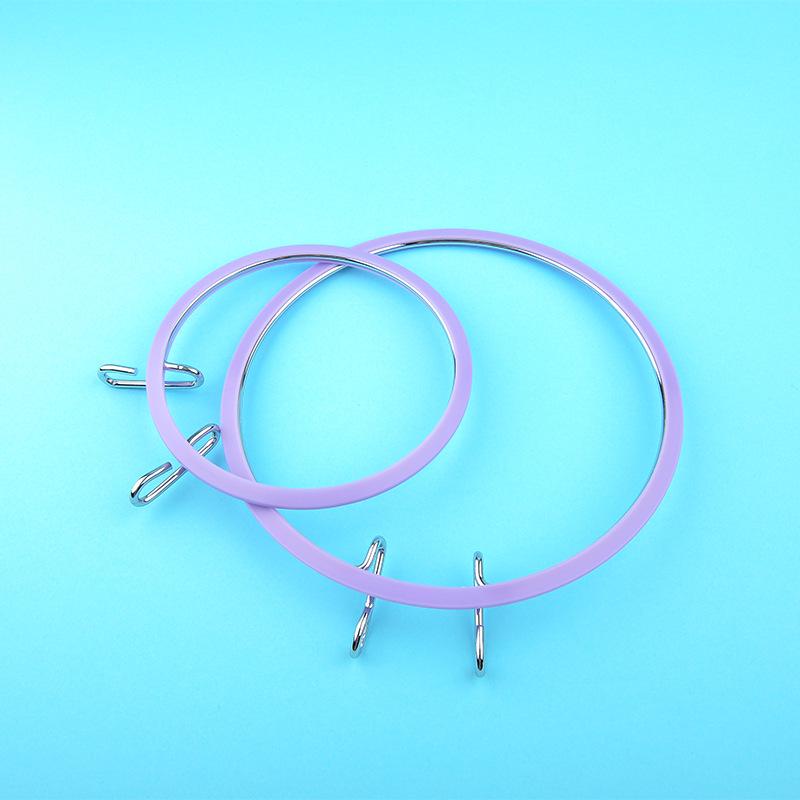 Adjustable Metal Head Embroidery Hoop for Cross Stitch Flowers - 7.25/5 Inches