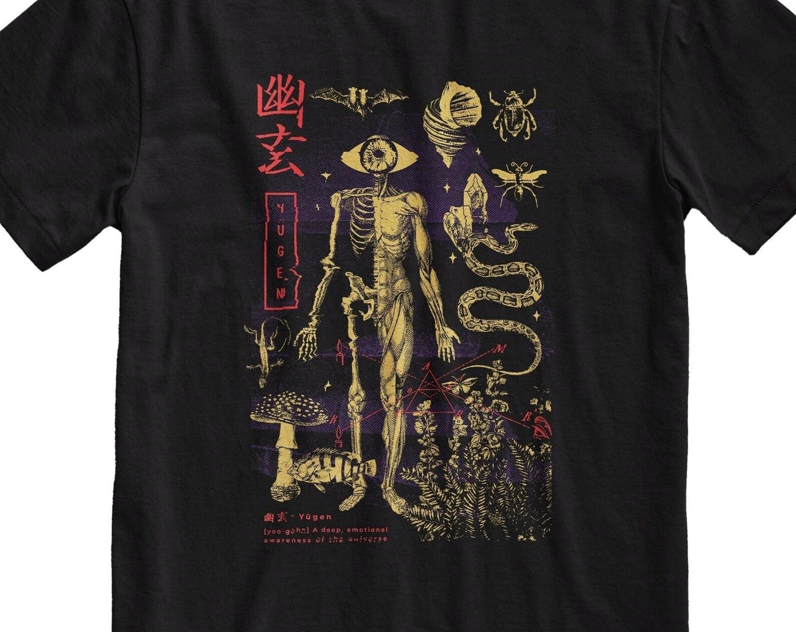 Japanese Yugen T-Shirt: Gothic Grunge Streetwear 3XL