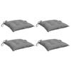 VidaXL Set of 4 Chair Cushions, Seat Pad with Tie Strings, Waterproof Outdoor Cushion, Grey 40x40x7 Cm 361454