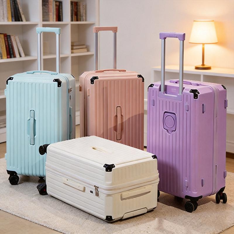 Women's Lightweight Travel Suitcase - Five-Wheel, 24"/28" Options, Large Capacity, Corner Protectors