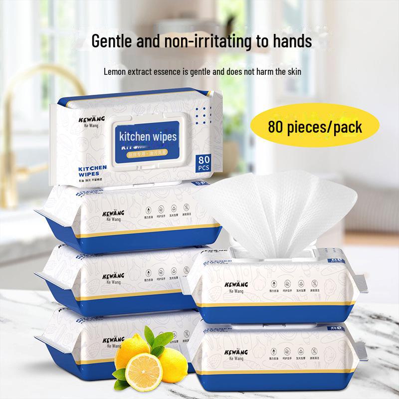 Extra-Large Kitchen Degreasing Wipes - Disposable, Household Wet Wipes for Range Hood Cleaning