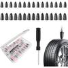 ZHEXI 30 Pack Screw In Tire Plugs of Punctures with 2 Sizes | Tire Plug Kit with Screwdriver Work for Cars,Bikes, Tractor Tire Puncture Repair