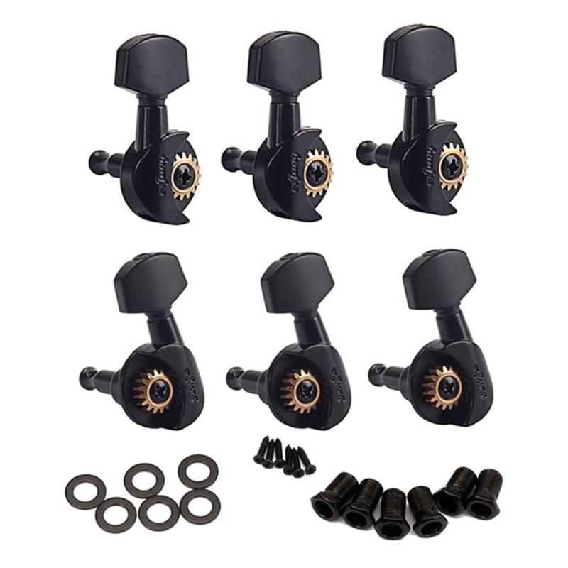 6Pcs Metal Guitar String Tuning Peg Replacement Guitar Machine Head Knobs Tuning Key Acoustics Guitar Tuner Enduring 1