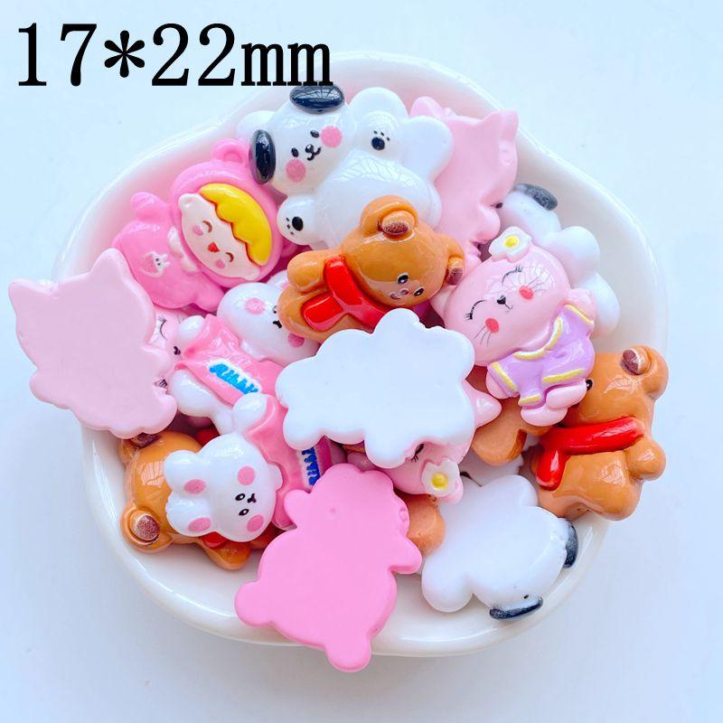 10Pcs New Cute Mini Rabbit, Dog, Bear, Cat Flat Back Resin Scrapbooking DIY Jewelry Craft Decoration Accessorie