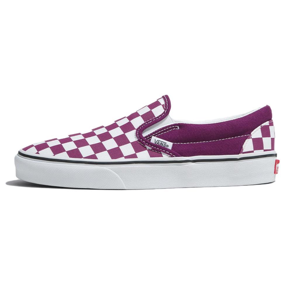 Vans Classic Slip-On Fashion Durable Low-Top Skate Shoes Unisex Sneakers Purple White VN000BVZDRV