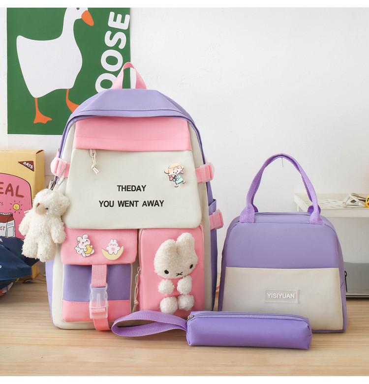 Stylish Lightweight Nylon Student Backpack For School Casual Wear In Multiple Colors