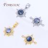 18K Gold Plated Brass Sun Pendants For Necklaces Accessories,DIY Charms Connectors For DIY Earrings Making Jewelry Findings