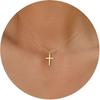 Collier Croix pour Femme, Collier à Chaîne Exquis Collier Pendentif Croix Dorée Superposé Simple Mignon Collier pour Femme Allez