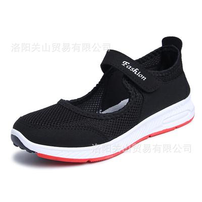 2025 Middle-aged and Elderly Walking Shoes Women's Shoes Summer New Mesh Sandals Soft Sole Breathable Foreign Trade Outer Wear Mother Shoes