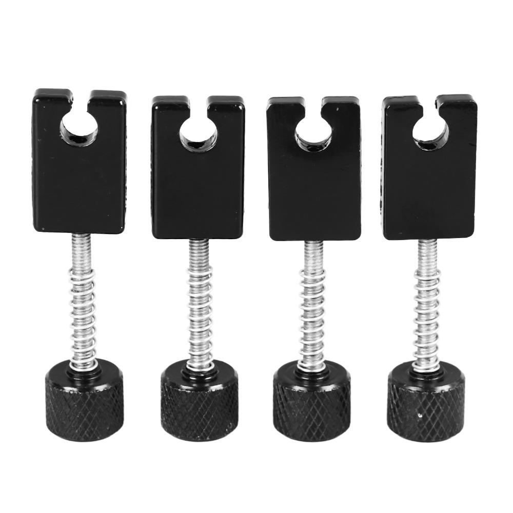 4PCS Black Headless Bass Bridge Metal Bass Bridge Saddle Bass Replacement Parts Guitar Replacement
