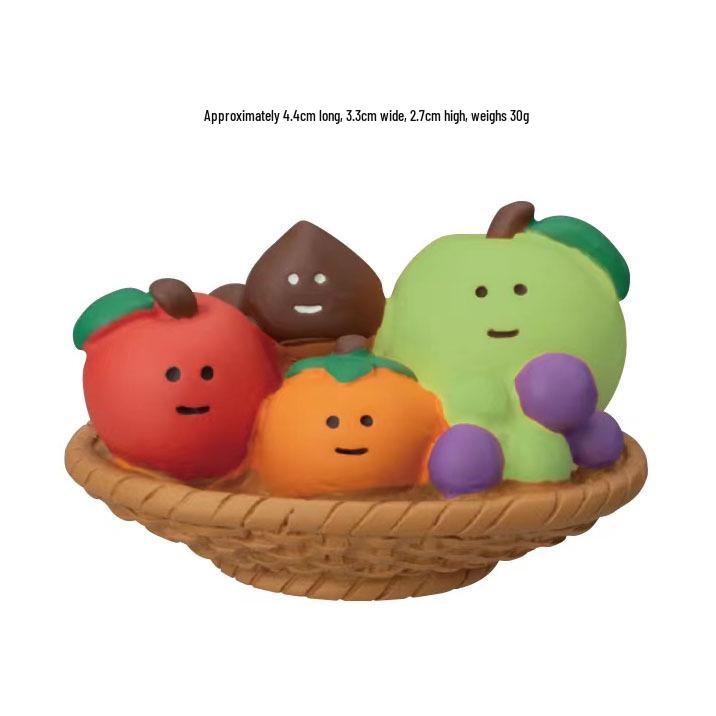 ZAKKA Autumn Harvest Resin Cat Figurine with Persimmon Tree - Trendy INS Blind Box Ornament