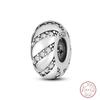 Design 925 Silver Heart Claw Print Bee Conch Text Shining Zircon Fixed 3mm Charms Beads DIY Jewelry Making