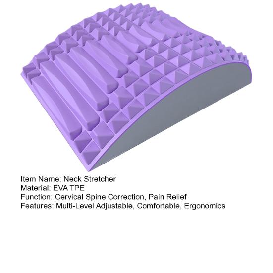 Refreshing Neck And Back Stretcher Cervical Spine Correction Multi-Level Adjustable Spine Board Naturally Decompress Restore Your Spine Pain